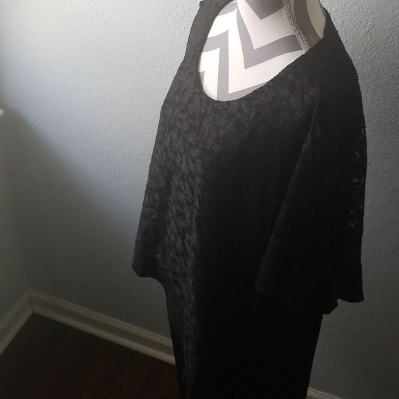 Black asymmetrical top cocktail dress - Picture 3 of 7